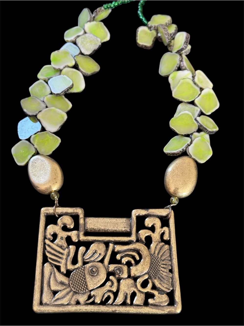 Asian Artisan Agate Gemstone Necklace